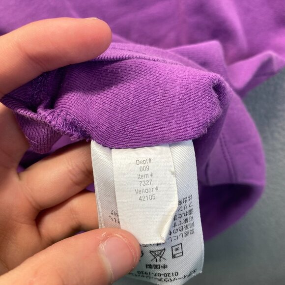 Eddie Bauer Women’s Size Large Blouse Short Sleeve Casual,Cotton,Purple - Picture 6 of 12